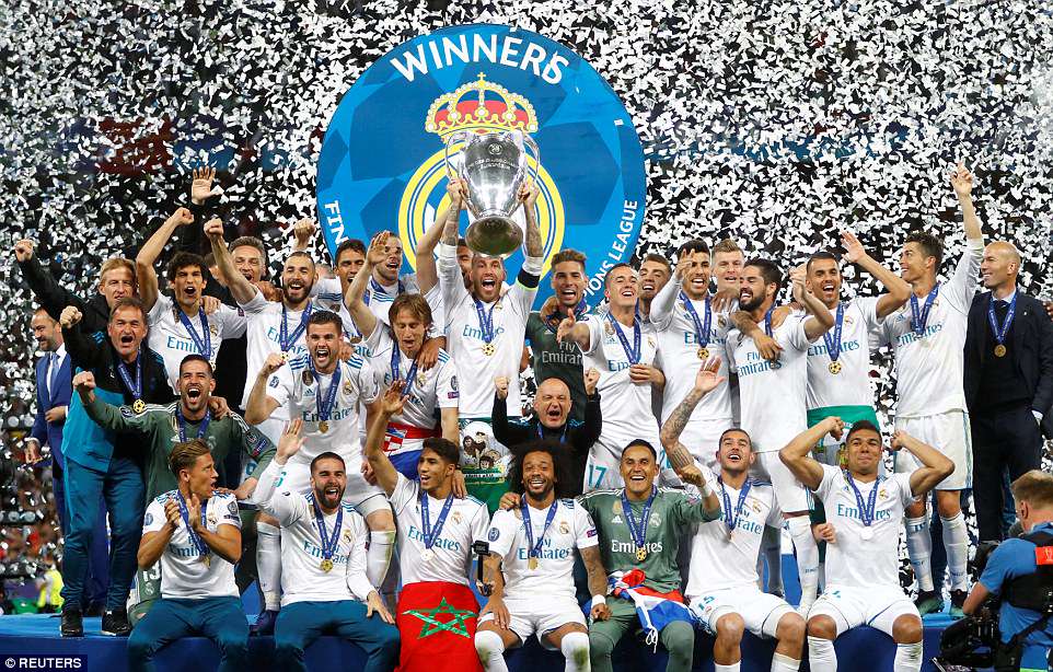 real madrid hat trick champions league